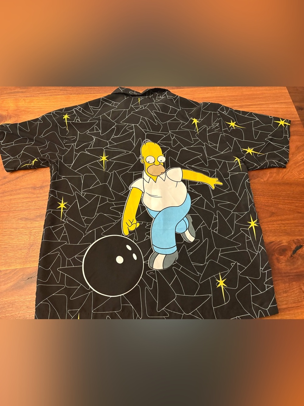 Vintage The Simpsons Homer Bowling Shirt XL 46 Y2K Licensed
